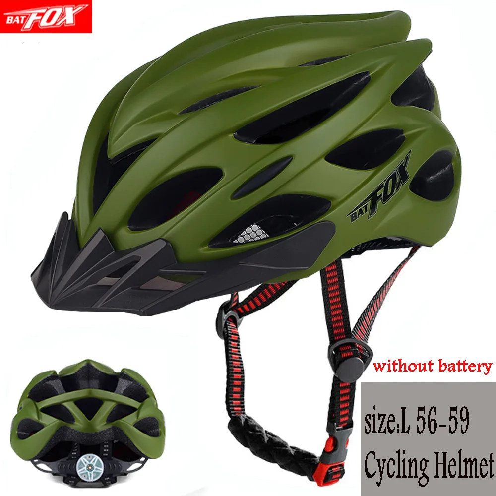 Велосипедный шлем BATFOX цельнолитой ультралегкий для горных велосипедов EPS + PC 56 62
