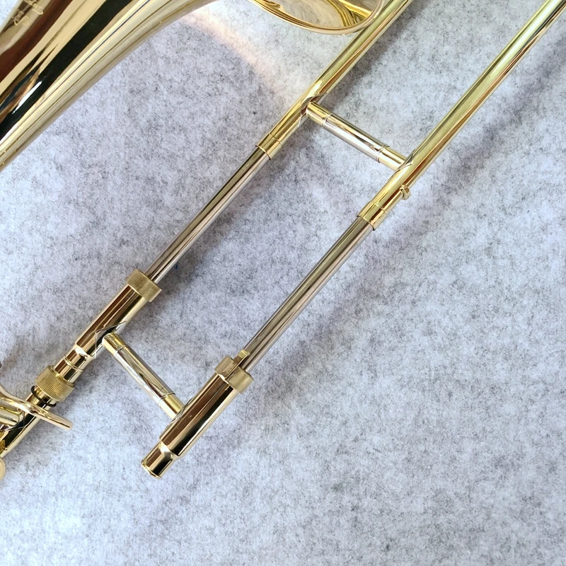 Профессиональный Bach Bb-F # Tune Tenor Trombone золотой лак новый Bb музыкальный инструмент