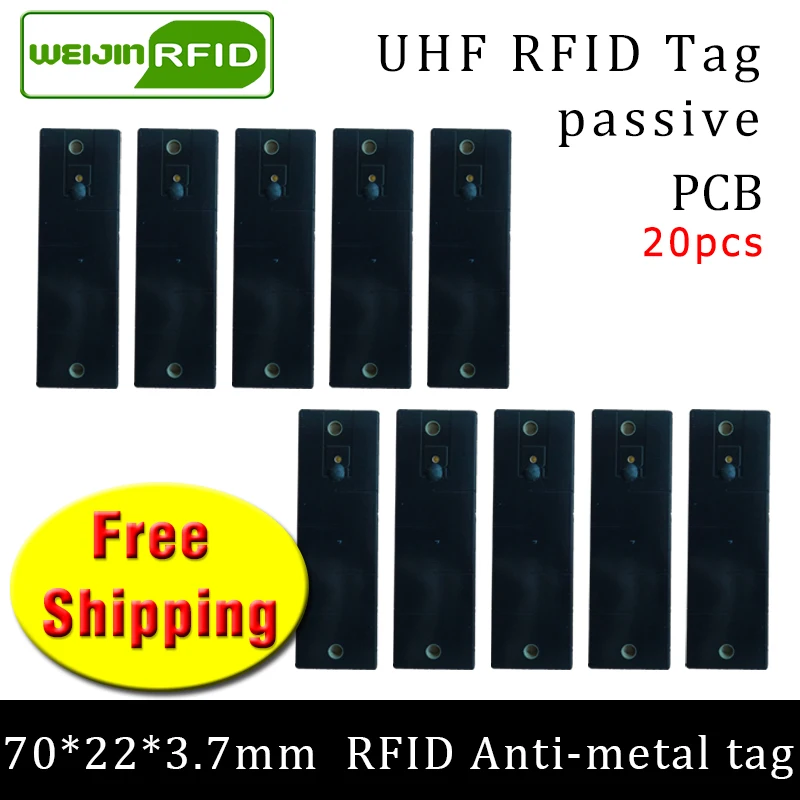 UHF RFID Метка 915 м 868 EPC 20 шт. Бесплатная доставка управление фиксированными активами