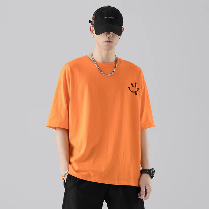 Футболка мужская хлопковая с коротким рукавом модная Повседневная Базовая