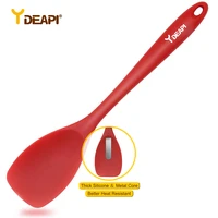 ydeapi universal heat resistant integrate handle silicone spoon scraper spatula ice cream cake for kitchen tool