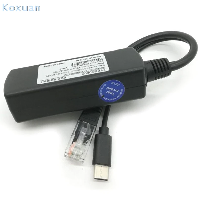10/100Mbps PoE Splitter POE RJ45 Pin 1236 Over Ethernet 44V To 57V Active Micro USB Tpye-C Plug For Raspberry | Безопасность и