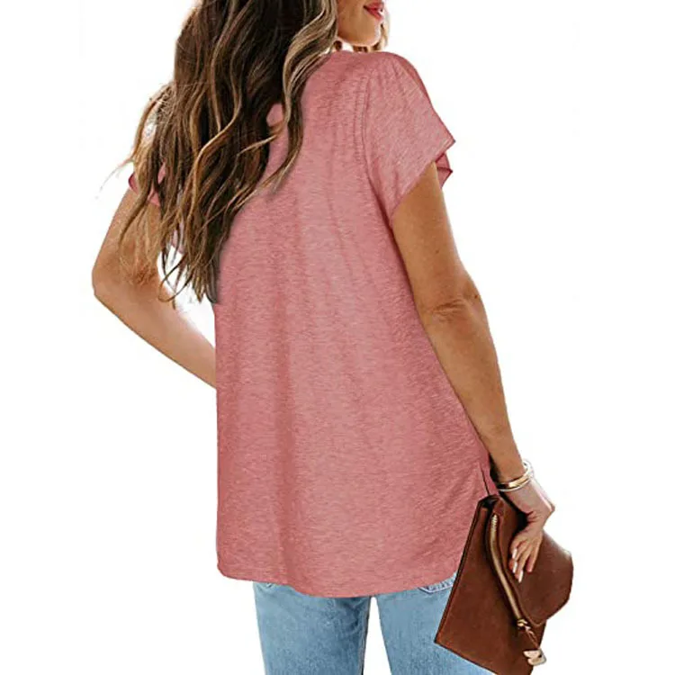 

White Black Women Summer T Shirt Fashion Short Sleeve V-Neck Loose Cotton Top Female Tee 2021 Casual Clothes