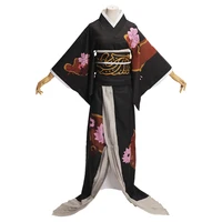 brdwn demon slayer kimetsu no yaiba womens crossdresser kibutsuji muzan cosplay costume kendo kimono suit