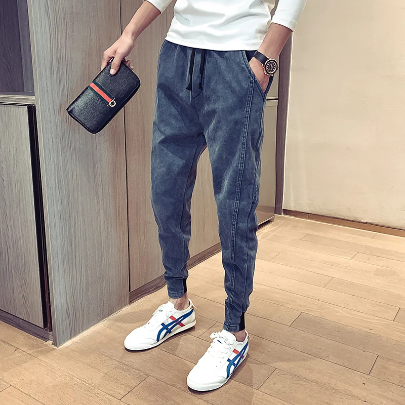 Новинка 2020 брендовые узкие мужские джинсы vibrato с Красной сеткой Корейская версия