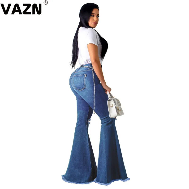 VAZN GHSF12074 новые осенние обычные джинсы элегантные пикантные модные однотонные с