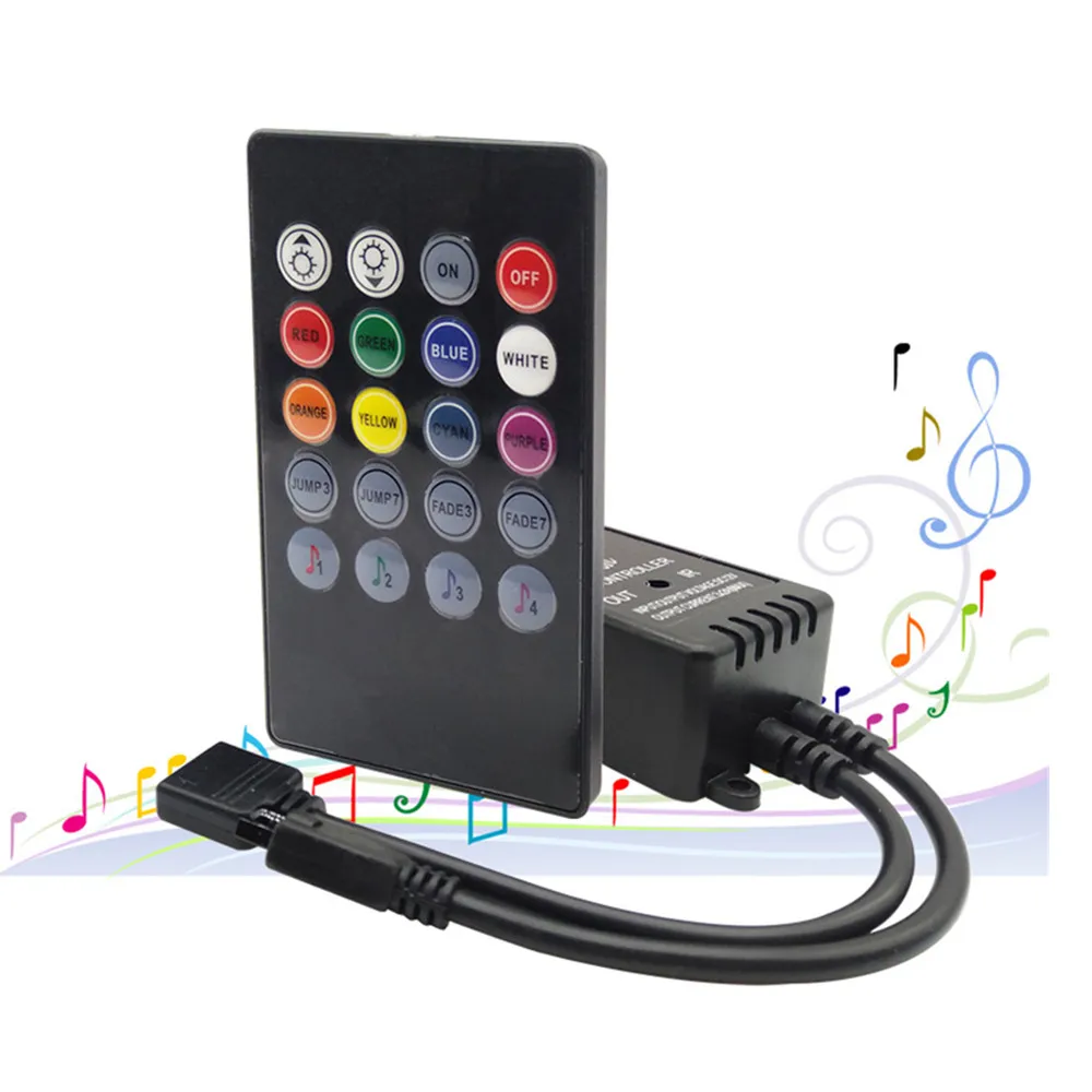 

20 Keys Music Voice Sensor Controller Sound IR Remote Control Practical Home Party RGB 3528 5050 LED Strip light RGB Controllers