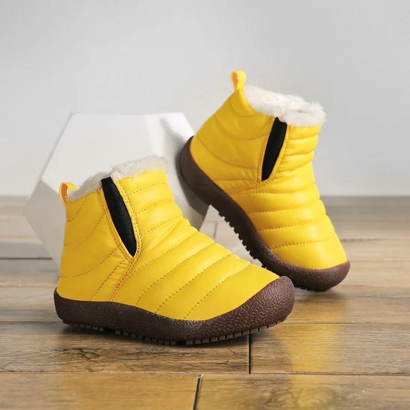 Детская повседневная обувь для мальчиков и девочек Осень зима сохраняющие тепло