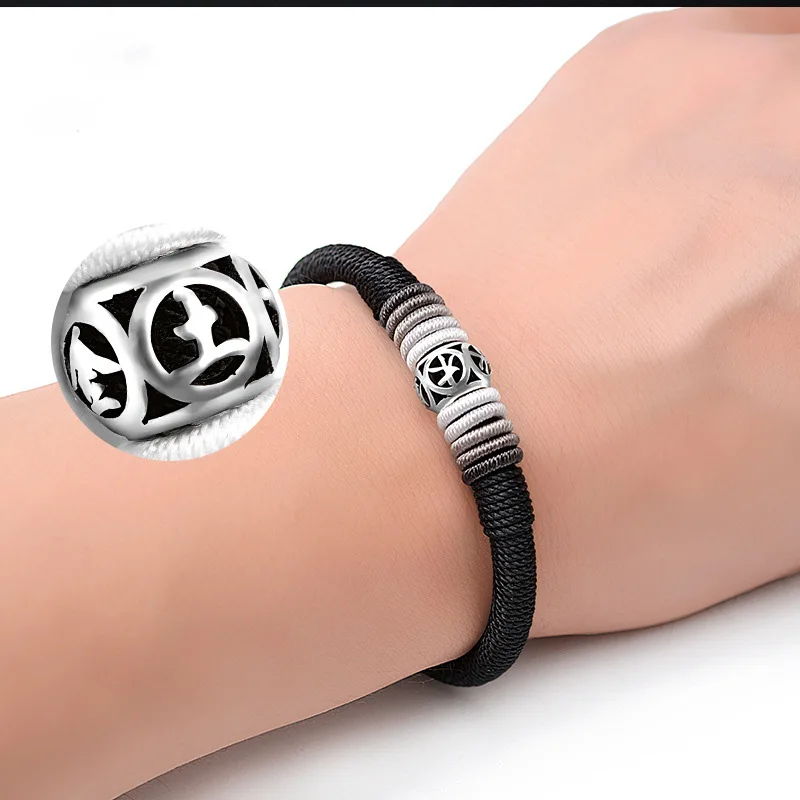 Модный Новый плетеный браслет с пятью элементами дерева воды огня земли Мужская