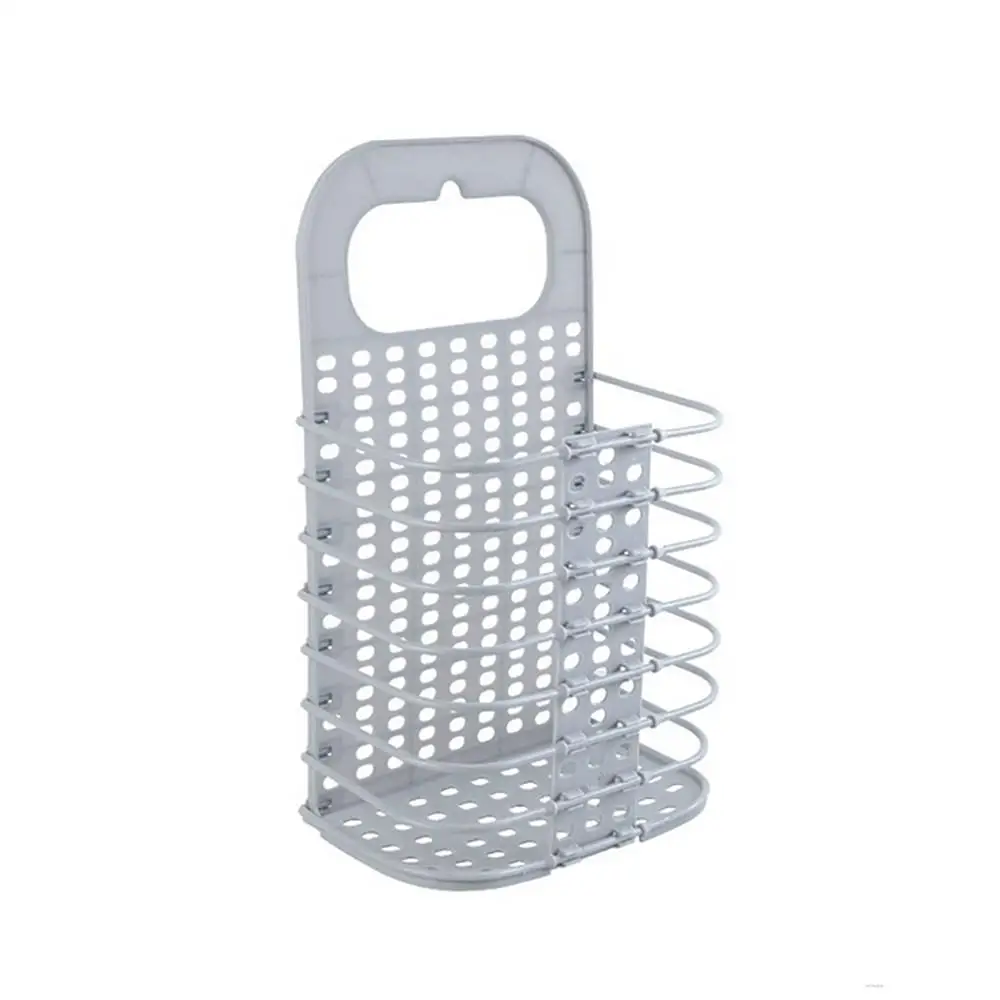 Cesta de lavander&iacute;a plegable montada en la pared, juguete colgante de pared no perforado, para ba&ntilde;o, lavander&iacute;a-3