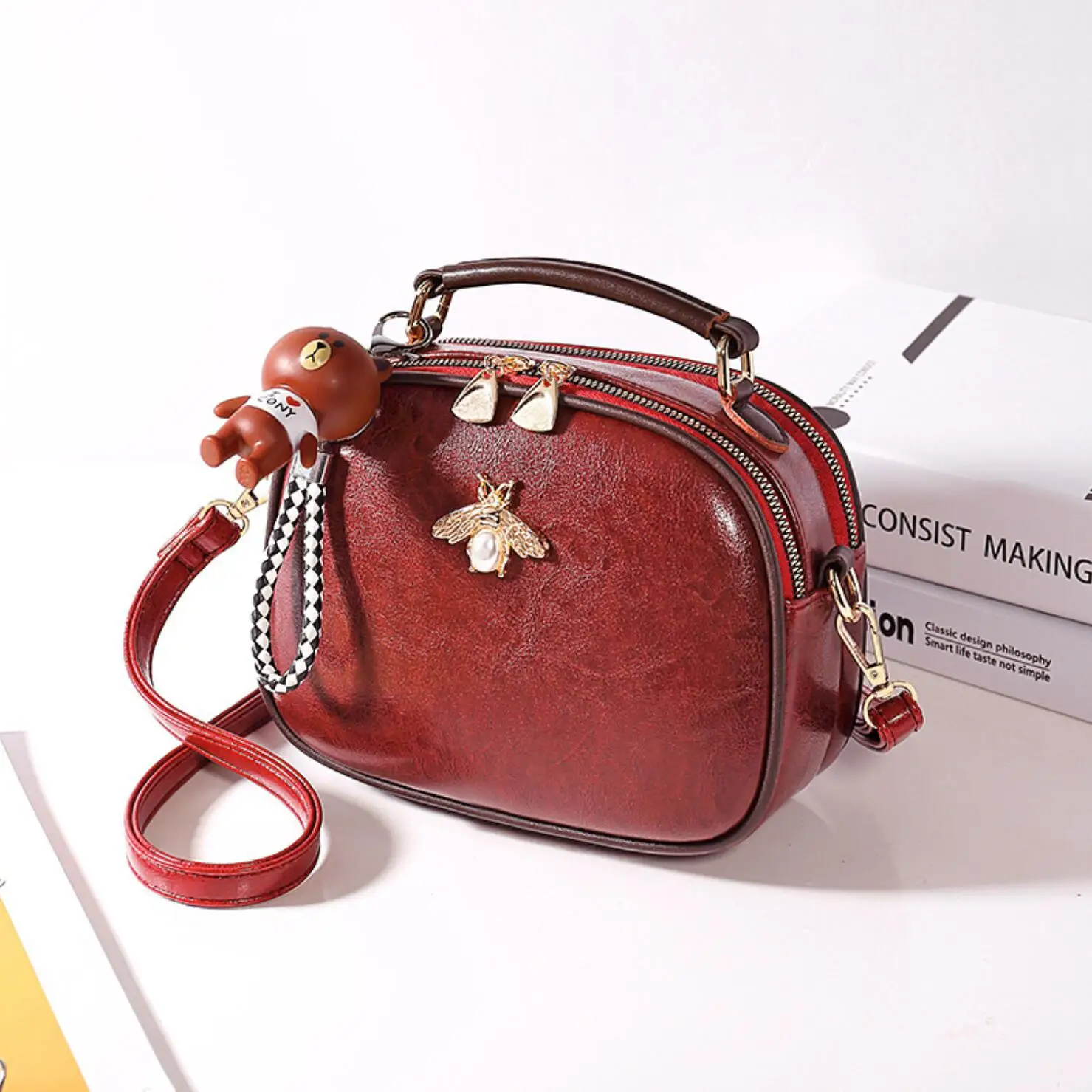 Women Fashion Handbag Hollow Out Shoulder Bag Tote Ladies Purse Hobo Bags Round package High Quality Shoulder bag