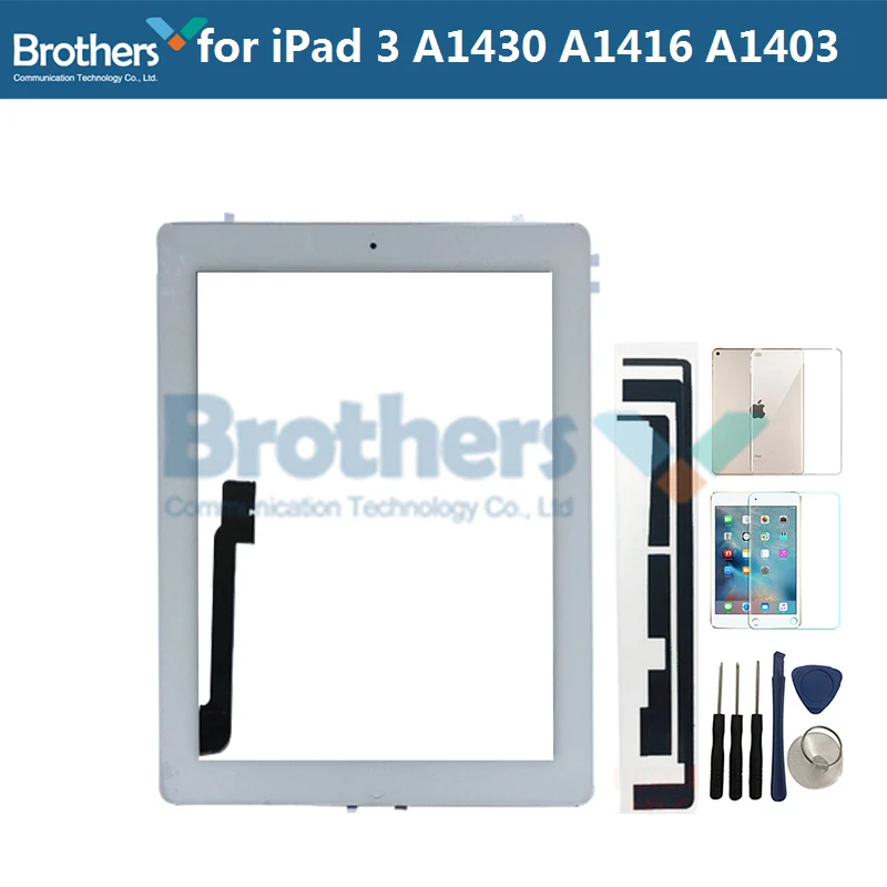White Full Gift 9,7 для iPad 3 A1416 A1430 A1403 сенсорный экран дигитайзер Сенсорная панель Замена планшета для iPad 3 экран с домашней кнопкой - Цвет: White Full Gift