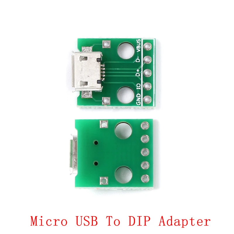 5 шт. Micro Mini USB A Male 2 0 3 Female B разъем интерфейса до 54 мм DIP PCB конвертер адаптер