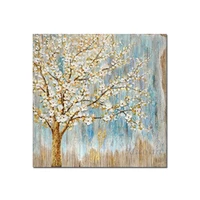 handmade palette knife tree picture canvas art oil painting no frame home decorative item acrylic 3d artwork panel paintings