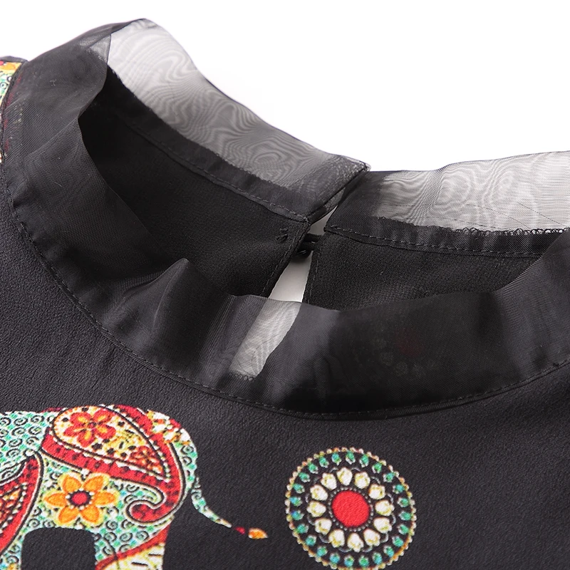 100% Real Silk Black Women's Dresses 2022 Summer Elegant Fashion O-neck Short Sleeve Vintage Print Loose Woman Straight Dress | Женская