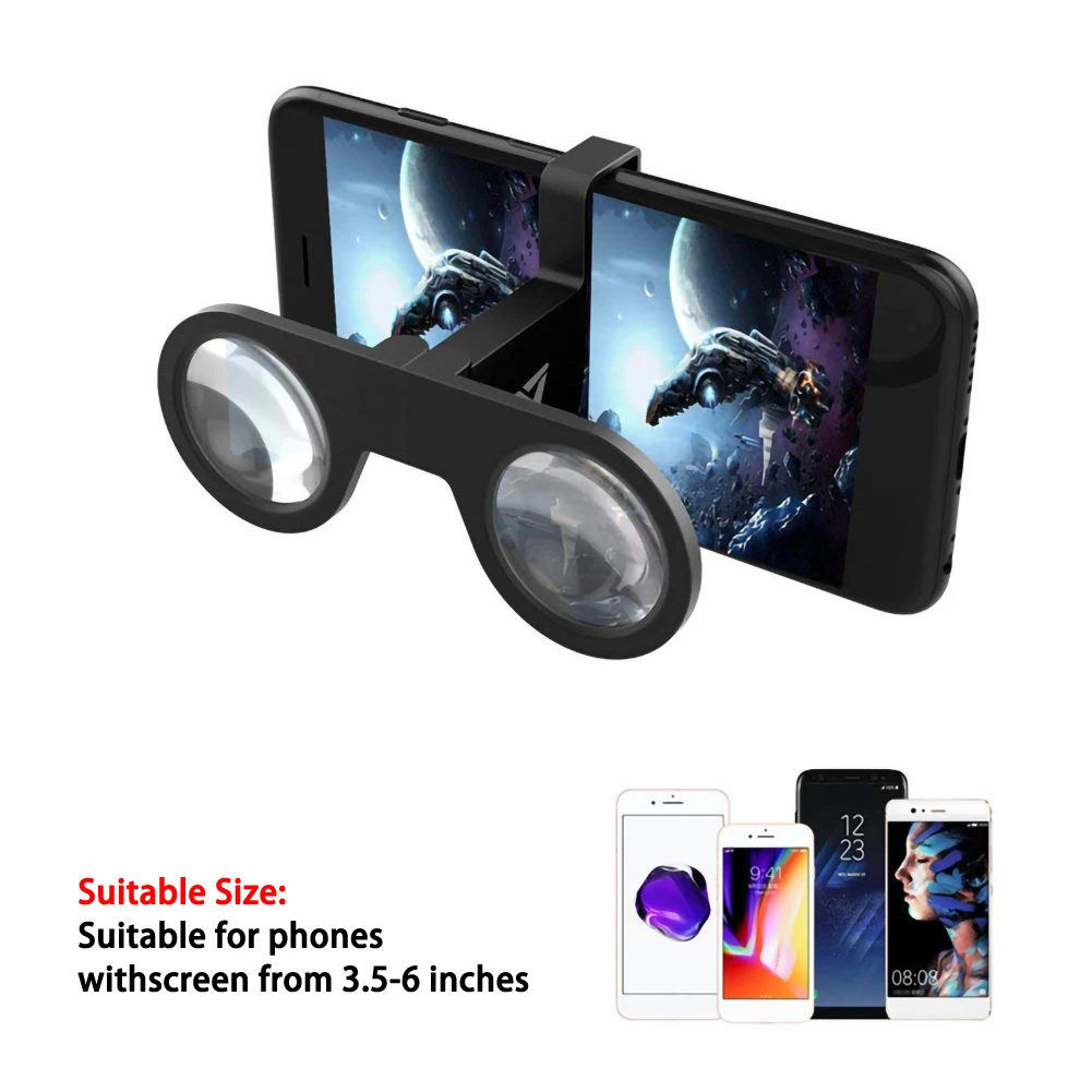 Мини Складная 3D виртуальной реальности VR очки для Samsung Galaxy S8 S9 плюс Xiaomi смартфон 3d