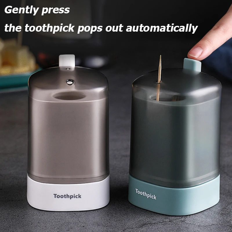 

Automatic Toothpick Box Push Type Creative Restaurant Toothpick Holders Modern PP Durable Toothpicks Dispenser Home Supplies