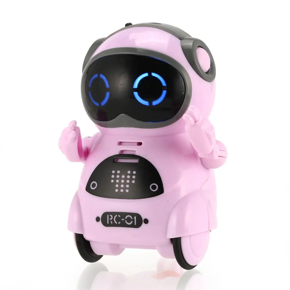 

2019 HOT Intelligent Mini Pocket Robot Walk Music Dance Light Voice Recognition Conversation Repeat Smart Kids Toy Interactive