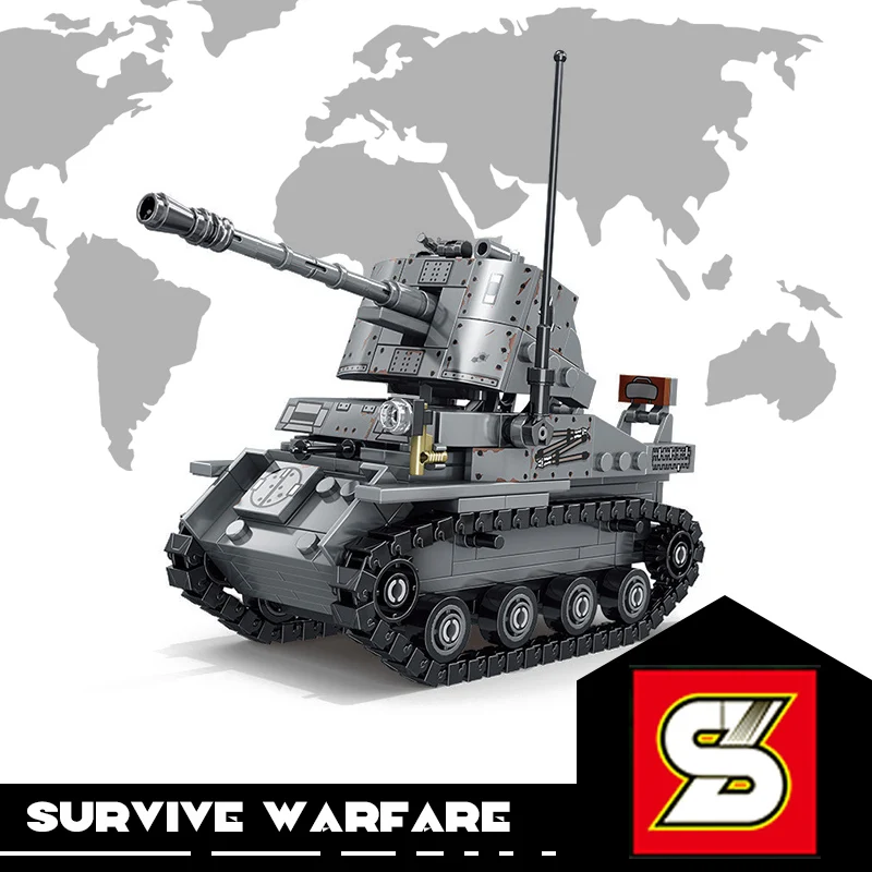 

SY Military Bricks Tank Building Blocks WW2 German Army Marder 3 Model Survive Warfare Battle Boys Toys Gifts 479PCS