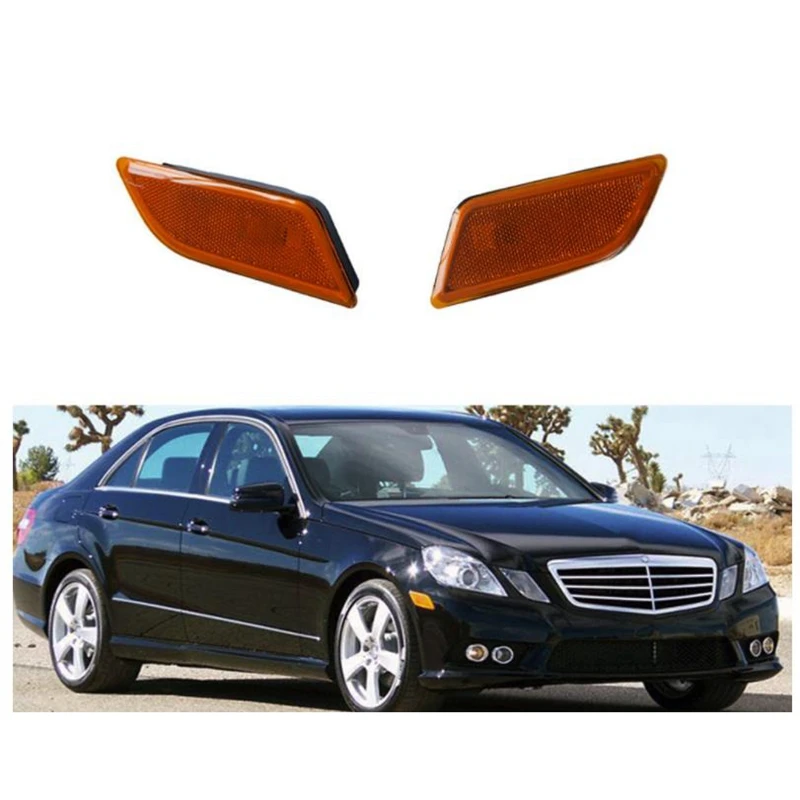 

Front Bumper Amber Led Side Markers Lights for Benz-Mercedes W212 E-Class E300 E350 E550 E63 AMG Sedan/Wagon 2010-2014