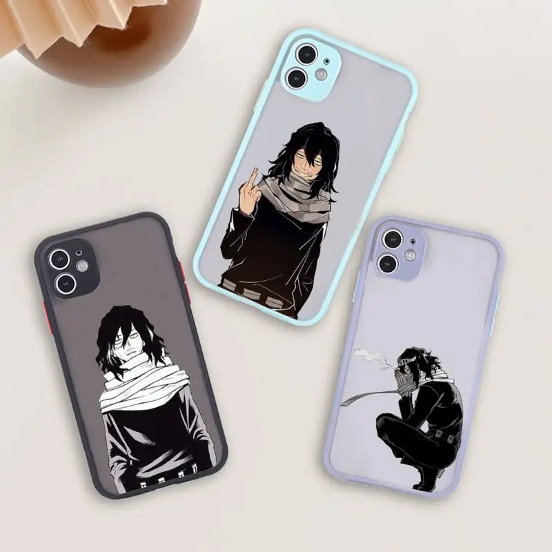 

Boku no Hero Academia Phone Case For iPhone 12 11 Mini Pro XR XS Max 7 8 Plus X Matte transparent blue Back Cover