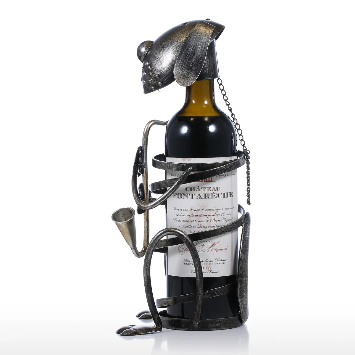 Винная стойка с саксофоном железная фигурка животного искусственная музыка