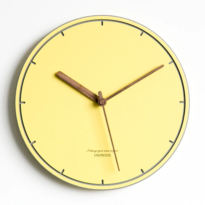 

Creative Round Nordic Office Wall Clock Silent Simple Battery Kitchen Room Decoration Relogio De Parede Bathroom Clock BK50BG
