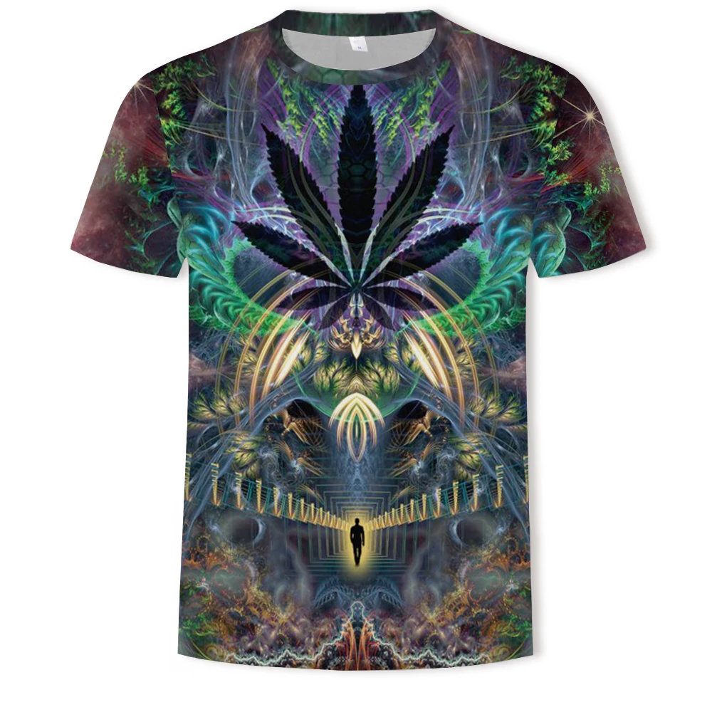 

Retro T-shirt Hand-painted Graffiti Graphic T-shirt 3D Printing Personality Men's T-shirt Oversized T-shirt Full Size 100-6XL