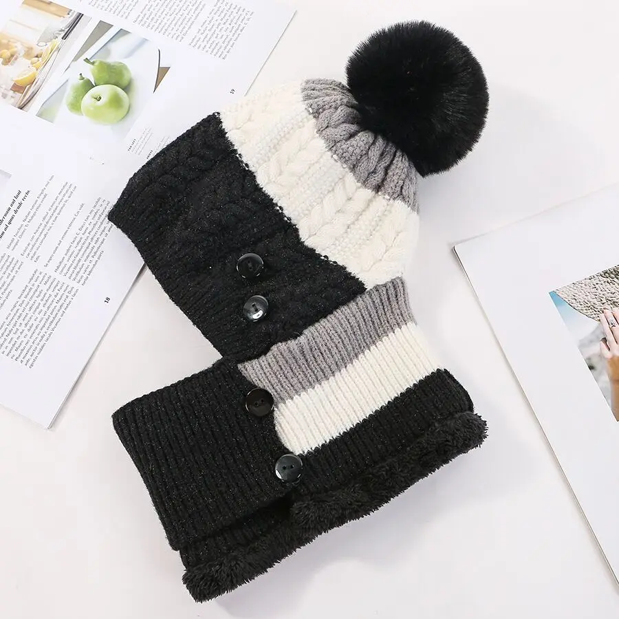 Skullies Beanies, шапка, зимние шапки, женская вязаная шапка, теплая меховая шапка с помпоном для женщин, высокое качество, маска для девочек, Лыжные шапки