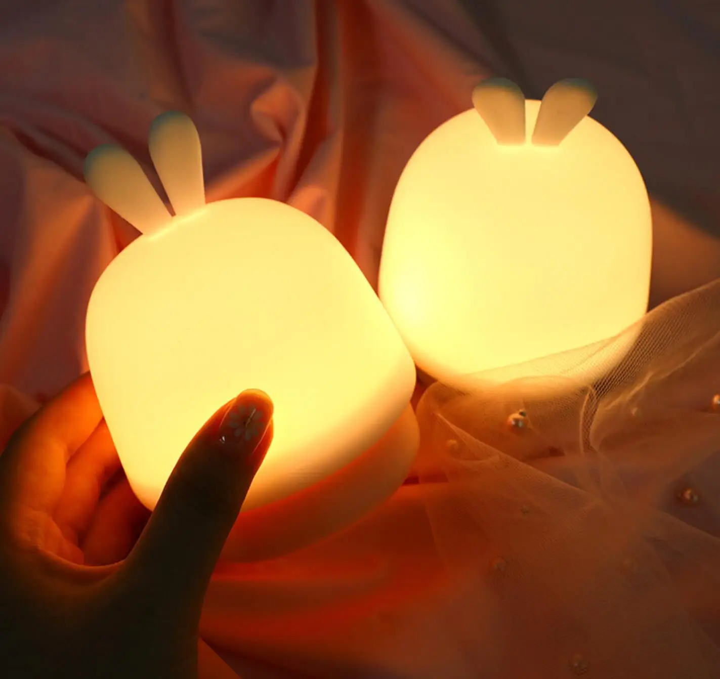 

Small night light USB rechargeable creative bedside lamp ins decorative eye protection lamp