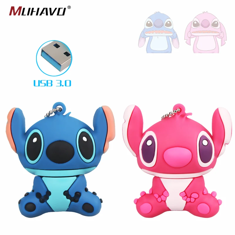 Мультяшный флеш накопитель 3 0 128 ГБ usb 64 32 16 8 милый карта памяти 0|USB