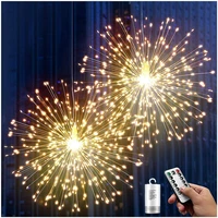 120180 led waterproof exploding star firework lamp christmas fairy lights copper wire lamp dandelion string lights garden decor