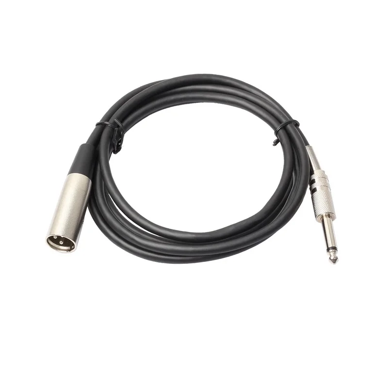 

XLR 3 Pin Male To 1/4" Mono Plug Microphone Cable Shielded Mono Audio Cable Cord Mic Wire Line for Microphone