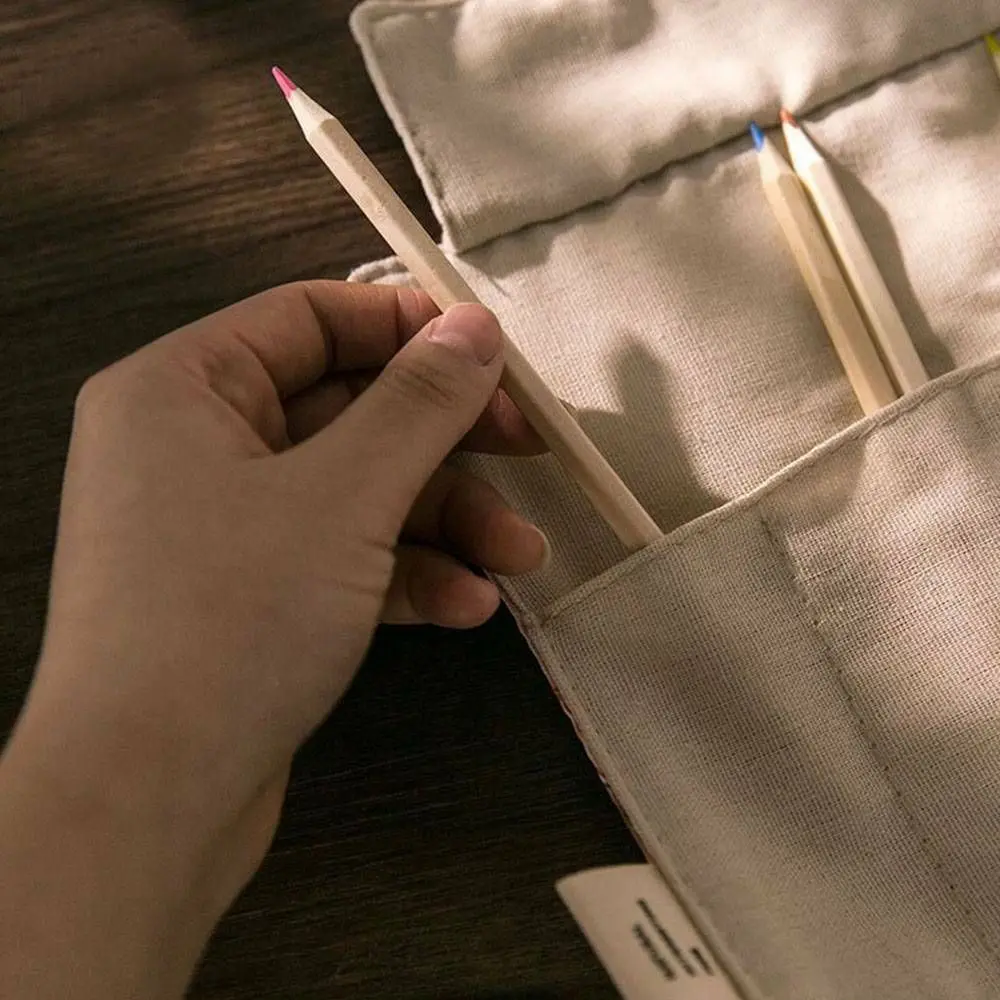 Чехол для карандаша с китайским цветком холщовая искусственная сумка мальчиков