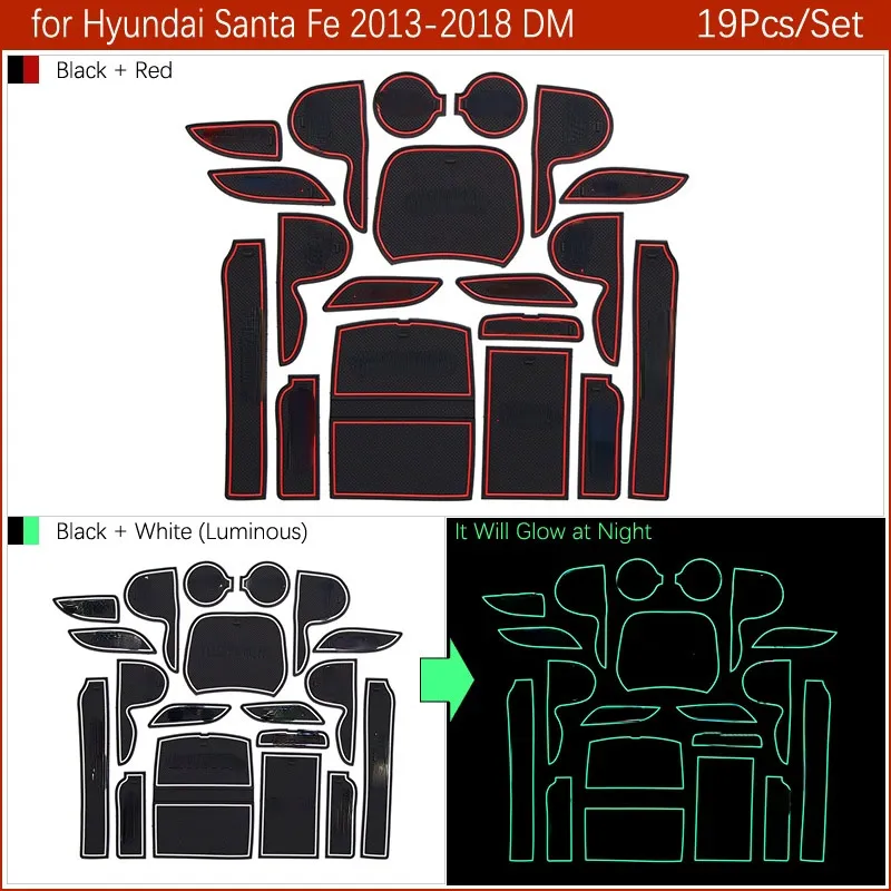 Резиновый противоскользящий коврик для Hyundai Santa Fe DM 2013 2014 2015 2016 2017 2018