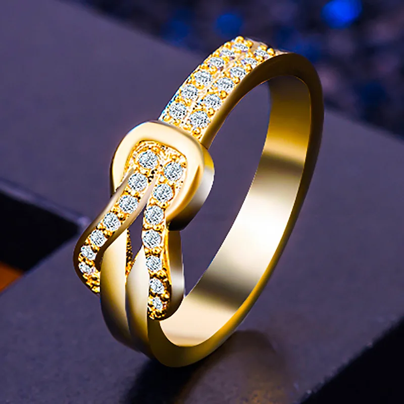 Золото/серебро Циркон Модные женские ювелирные изделия Роскошные блестящие