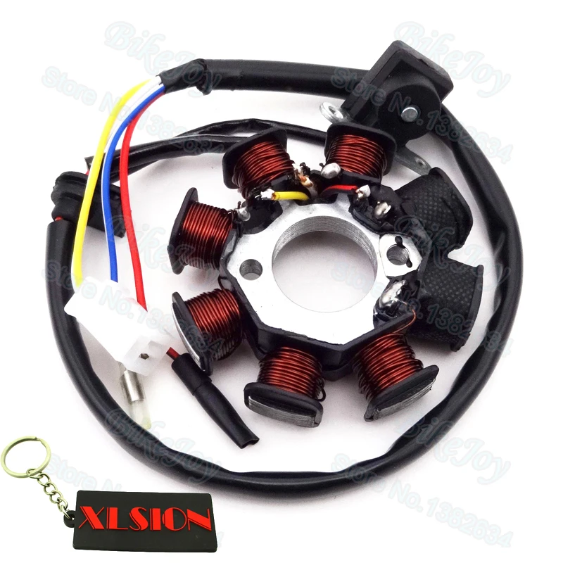 8 катушек переменного тока статор магнето для GY6 49cc 50cc мопед скутер Sunl Roketa Vespa ATV Quad