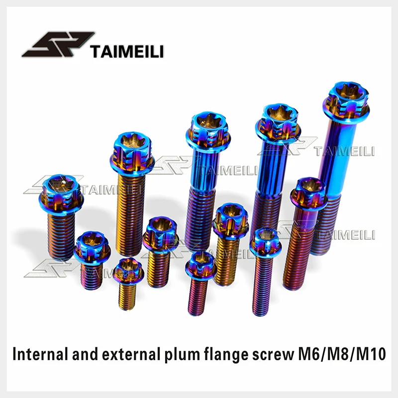 Титановый винт TAIMEILI с фланцевой головкой torx M6M8M10x15/2025/3035/40/55/60/70 мм шаг резьбы винта