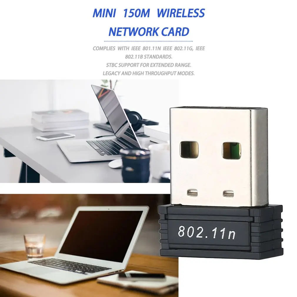 

Mini PC WiFi adapter 150M USB WiFi antenna Wireless Computer Network Card 802.11n/g/b Portable USB Wifi Receivers Adapter