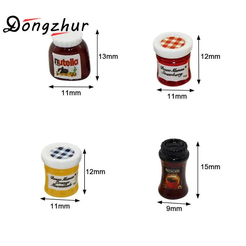 

Fidget Toys House Accessories 4pcs/set Simulation Mini Scene Kitchen Dollhouse Model Jam Toy Dollhouse Decoration Ornament