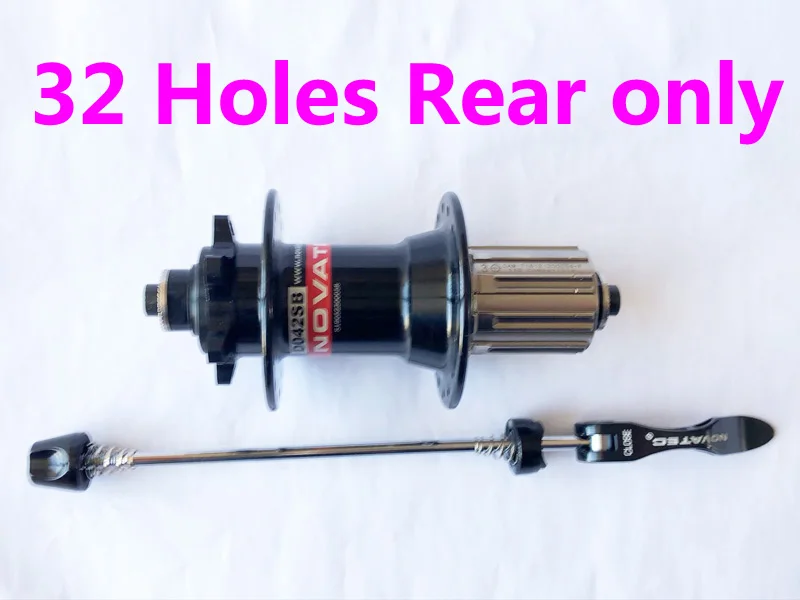 Black 32 Holes Rear Novatec ступица D041SB D042SB MTB ступица велосипеда передний/задний быстроразъемный набор велосипедных ступиц 4 подшипника BMX отверстия 28 32 36 для 8-9-10-11speed - Цвет: Black 32 Holes Rear