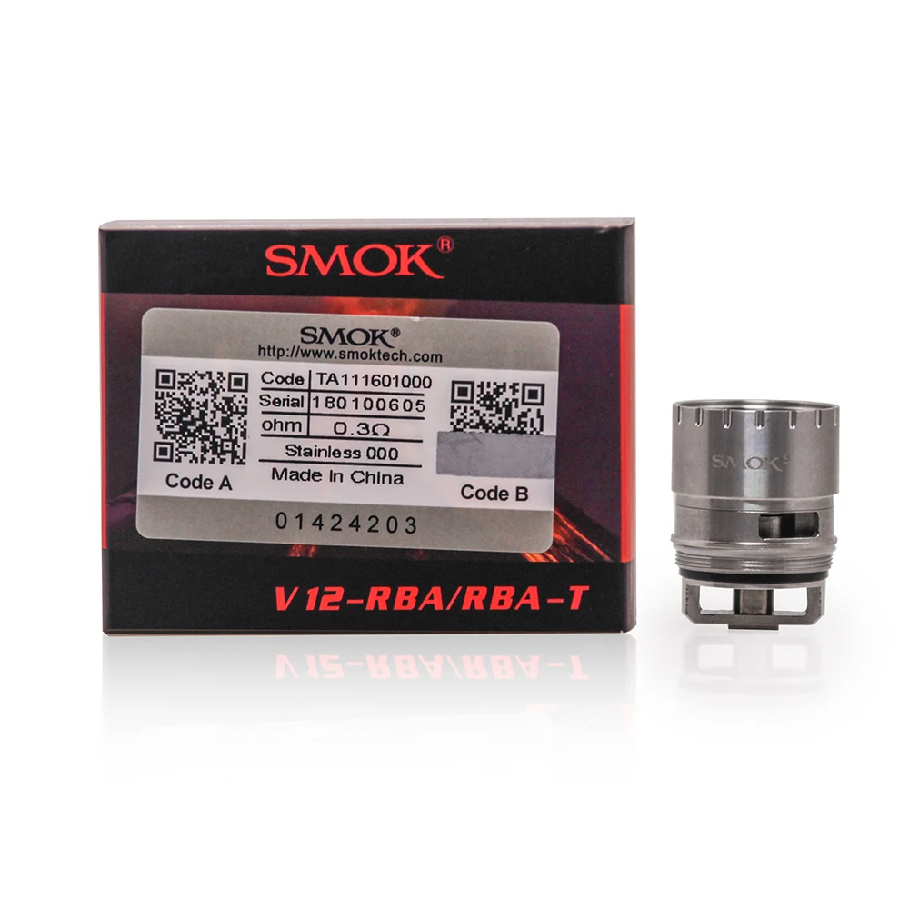 SMOK TFV12 бак 6 мл электронная сигарета Vape стеклянная трубка распылителя V 12X4 Катушка ядро испаритель VS TFV16 V12 Prince Tank