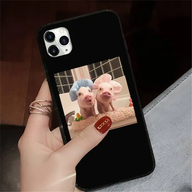 

Cute animal pig Phone Cases for iPhone 11 12 pro XS MAX 8 7 6 6S Plus X 5S SE 2020 XR