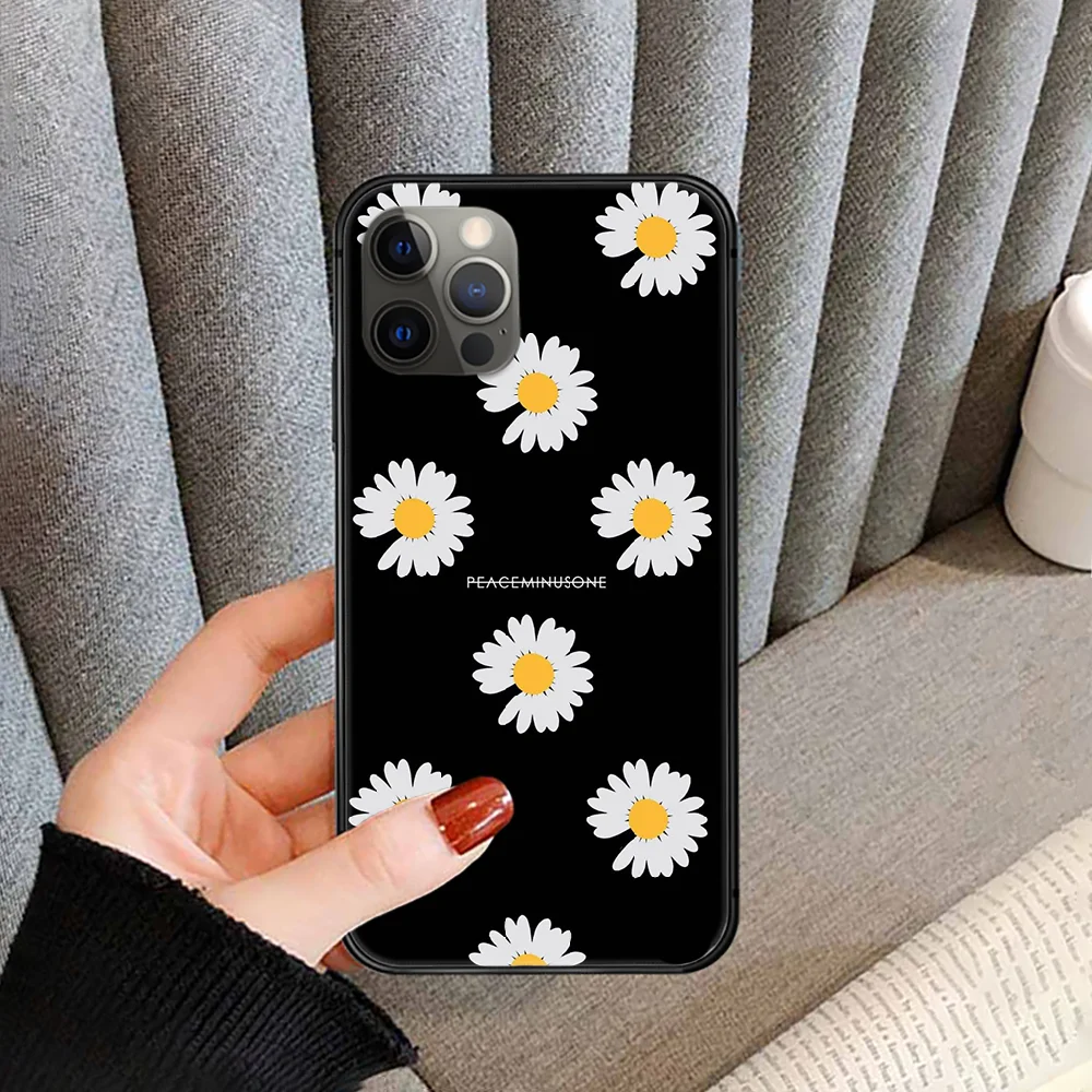 

G dragon peaceminusone flower Phone Case Cover For Iphone 5 5S 6 6S PLUS 7 8 11 12 Mini X XR XS PRO SE 2020 MAX black Funda Tpu