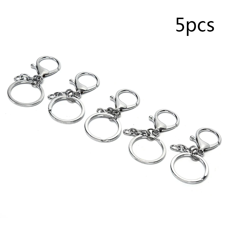 Застежка-карабин для ключей Классическая Поворотная Серебристая цепочка сделай