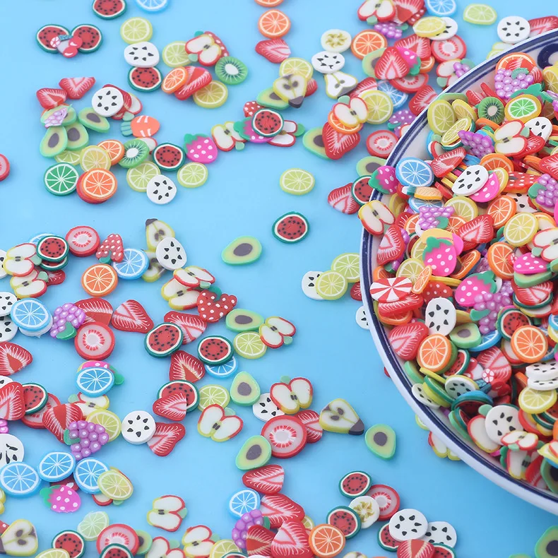 

30g 60g DIY Resin Filler Mixed Fruit Flower Polymer Soft Clay Slime Slice Animal Filling Epoxy Resin Mold for Craft Making