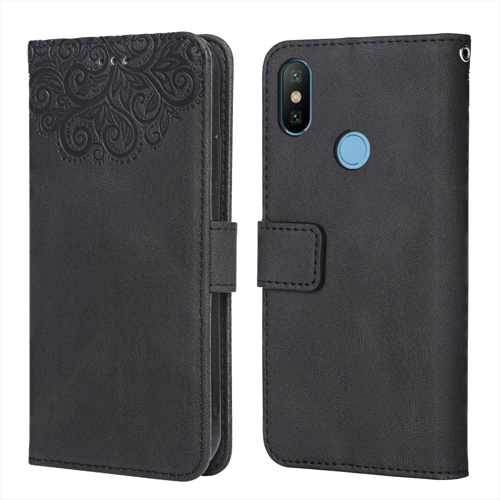 Для Xiaomi Redmi Y3 Чехол с тисненым цветочным рисунком, находящийся на кошельке из кожи с защелкой Y 3.