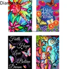 Алмазная живопись, цветок из стразов 5D, вышивка крестиком ручной работы, полностью круглая квадратная мозаика, стразы, домашний декор