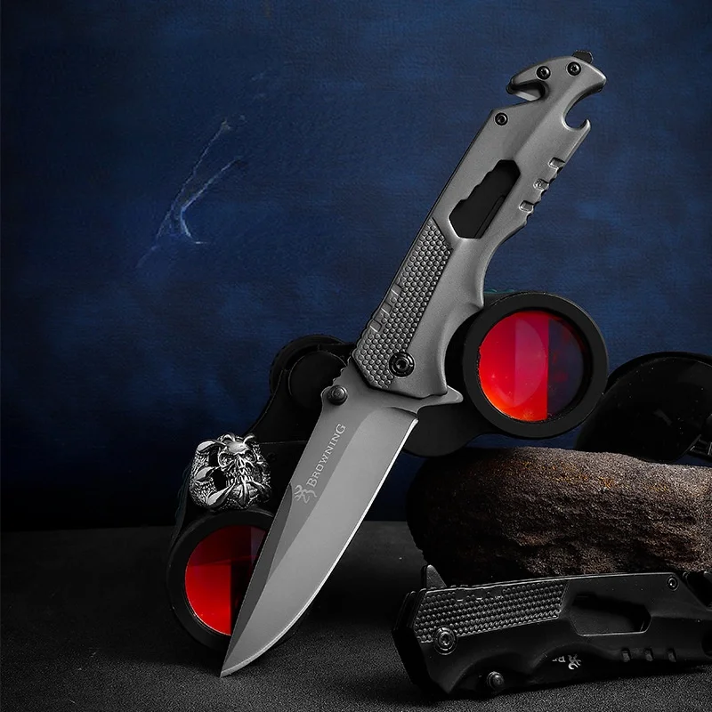 

Multifunction Cool Daily Use Edc Folding Outdoor Knives Portable Camping Mini Self-defense Tactics Sharp D2 Fruit Knife Non-slip