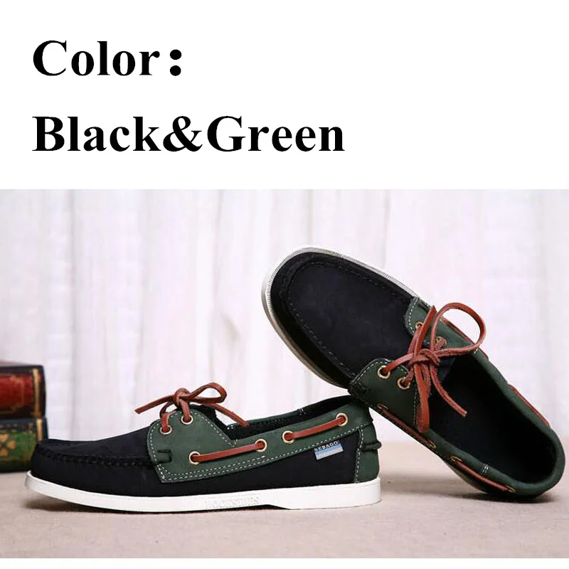 Men Genuine Suede Leather Driving Shoes Docksides Classic Boat Shoe Brand Design Flats Loafers For Homme Femme Women A017 | Обувь